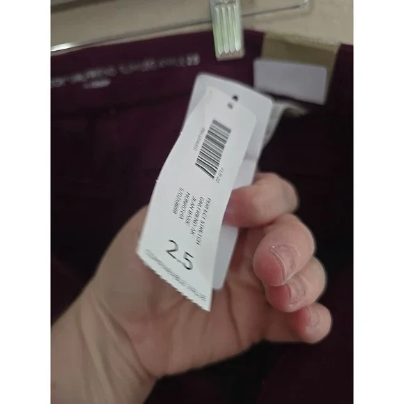 NWT Chico's Burgundy Perfect Stretch Girlfriend Slim Ankle Pants Womans Size 14 - Picture 6 of 7
